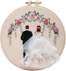 Ikasus Embroidery Kit For Beginners - Ribbon Stitch Practice With Hoop, Thread & Instructions