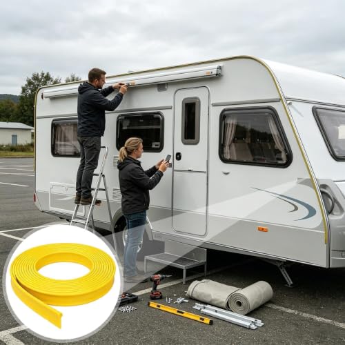 Riel de toldo para autocaravanas de 10 metros universal con perfil recortable modular 3