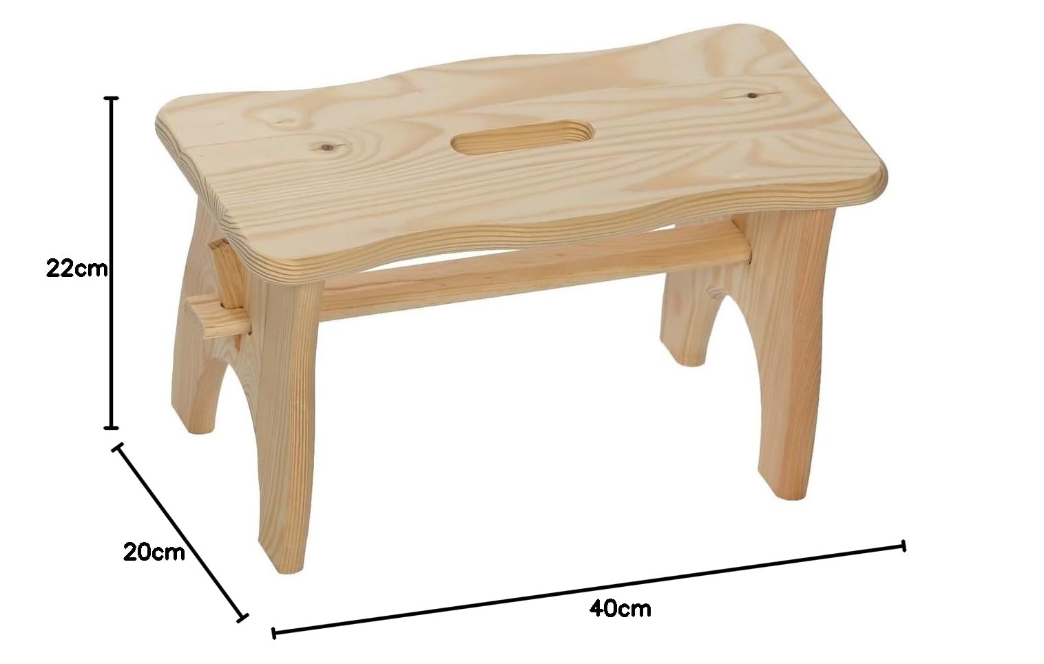 Bütic Banc de pied en bois d'épicéa
