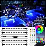 LivTee Smart Car Interior Lights, RGB LED Accent Lights with App Control, DIY Mode,...