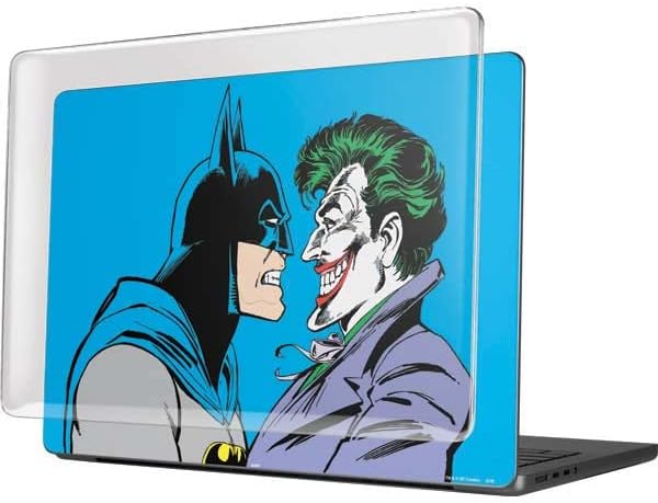 Skinit Case + Skin Compatible with MacBook Pro 14in (2021) - Officially Licensed Warner Bros Batman vs Joker - Blue Background Design