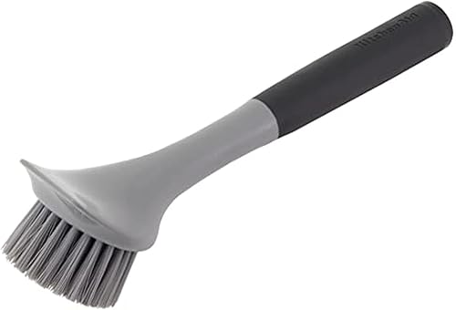 Miniatura 7 de KitchenAid Cepillo de palma con bandeja de platos para mantener las encimeras secas y limpias, cerdas de nailon duraderas para una limpieza Negro