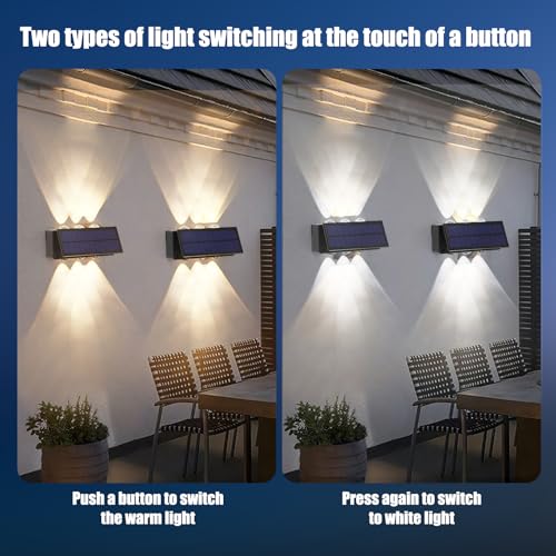 ALLOMN Solar Wall Lights Outdoor - Image 4
