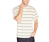 maillot monaco kappa Club Monaco T-shirt décontracté à manches courtes et rayures multiples pour homme, marron clair/clair clair, taille M