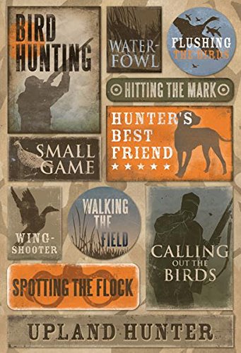 KAREN FOSTER Design Acid and Lignin Free Scrapbooking Sticker Sheet, Bird Hunting