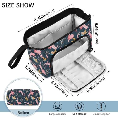 Image of Axolotls Print Pencil Case Pouch Big Capacity Pencil Bag Box Organizer Pen Case with Compartmens Stationery Organizer for Girls Boys Women School College Office