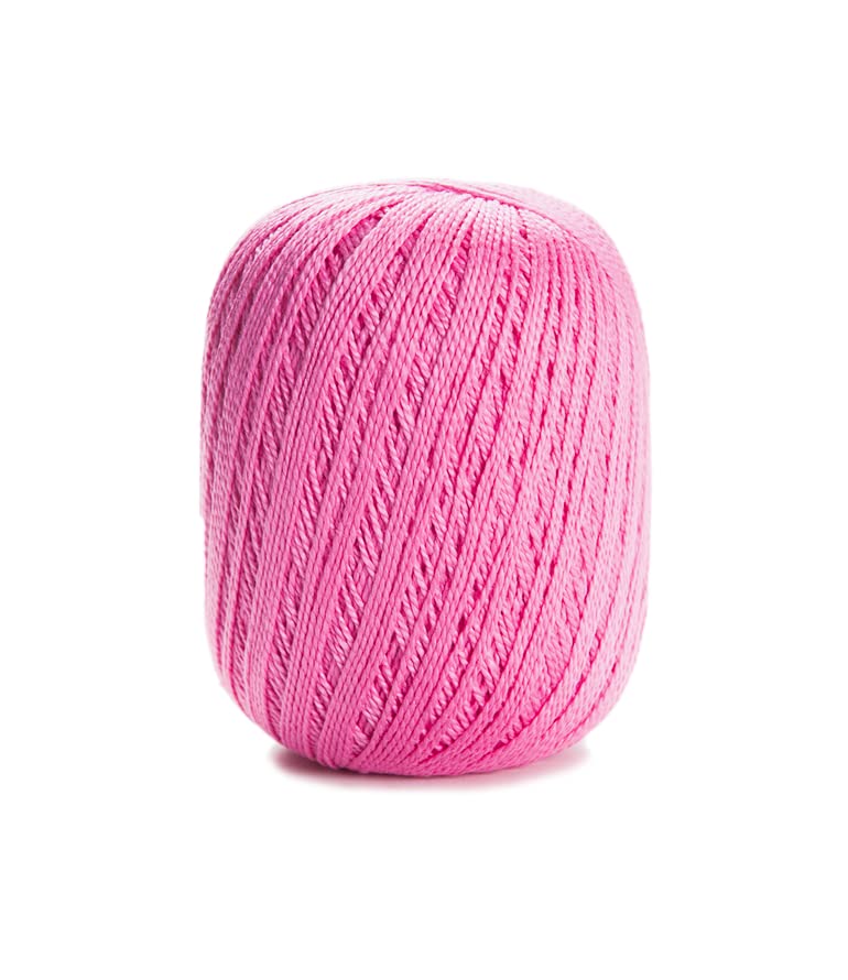 Image of CIRCULO Anne Yarn for Crocheting & Knitting, 100% Mercerized Brazilian Virgin Cotton, Soft Fingering Weight, 547 Yds, 5.19 Oz - Color 3182 - Pitaya