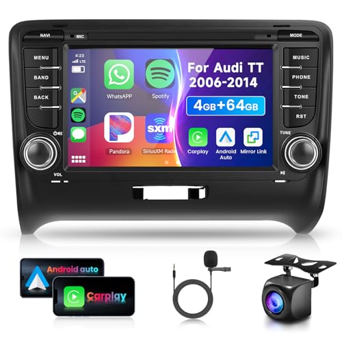 Radio para Audi TT 2006-2014 con pantalla de 7", navegador GPS, WiFi y 4G 64G