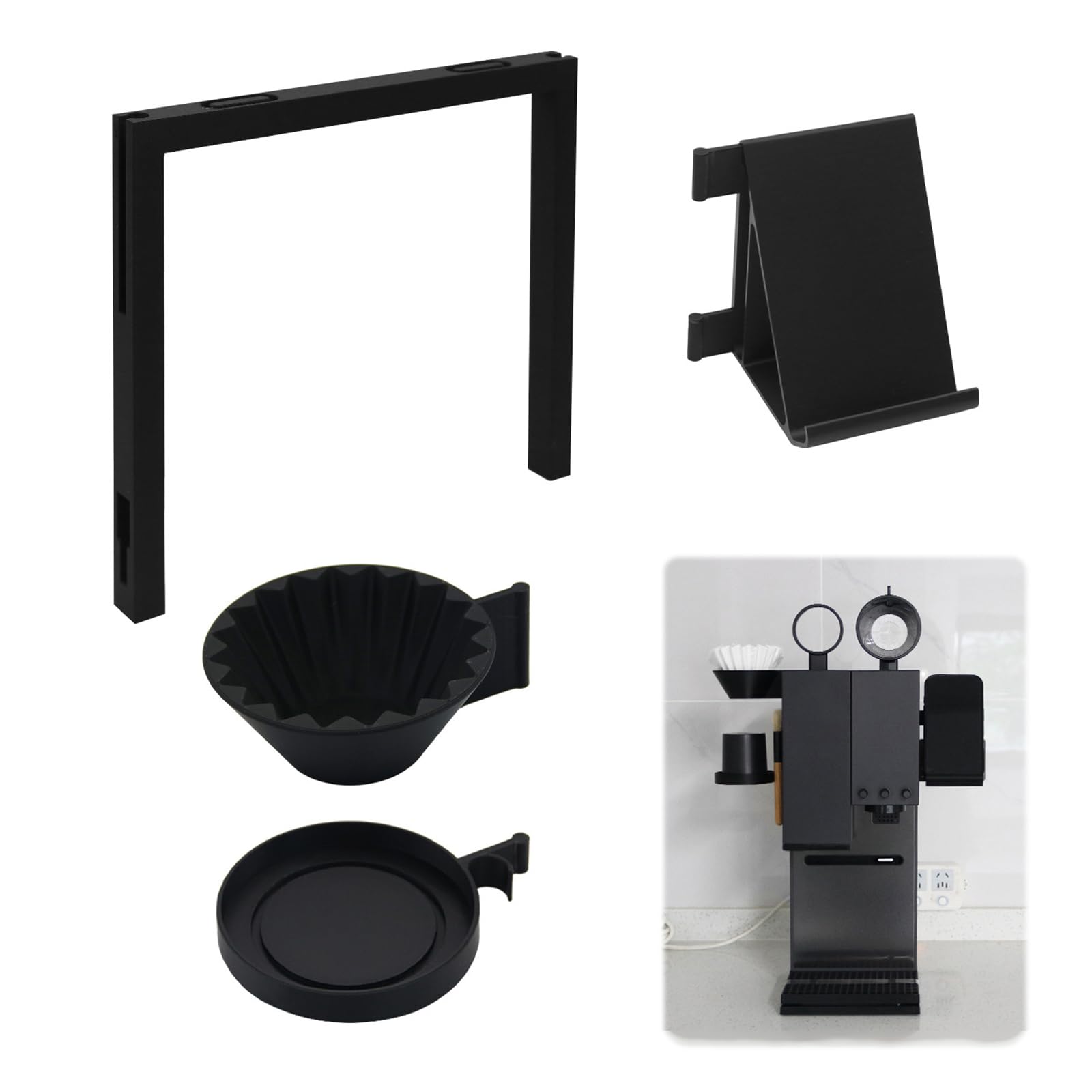 Set Organizer per caffè Montato lateralmente, Black