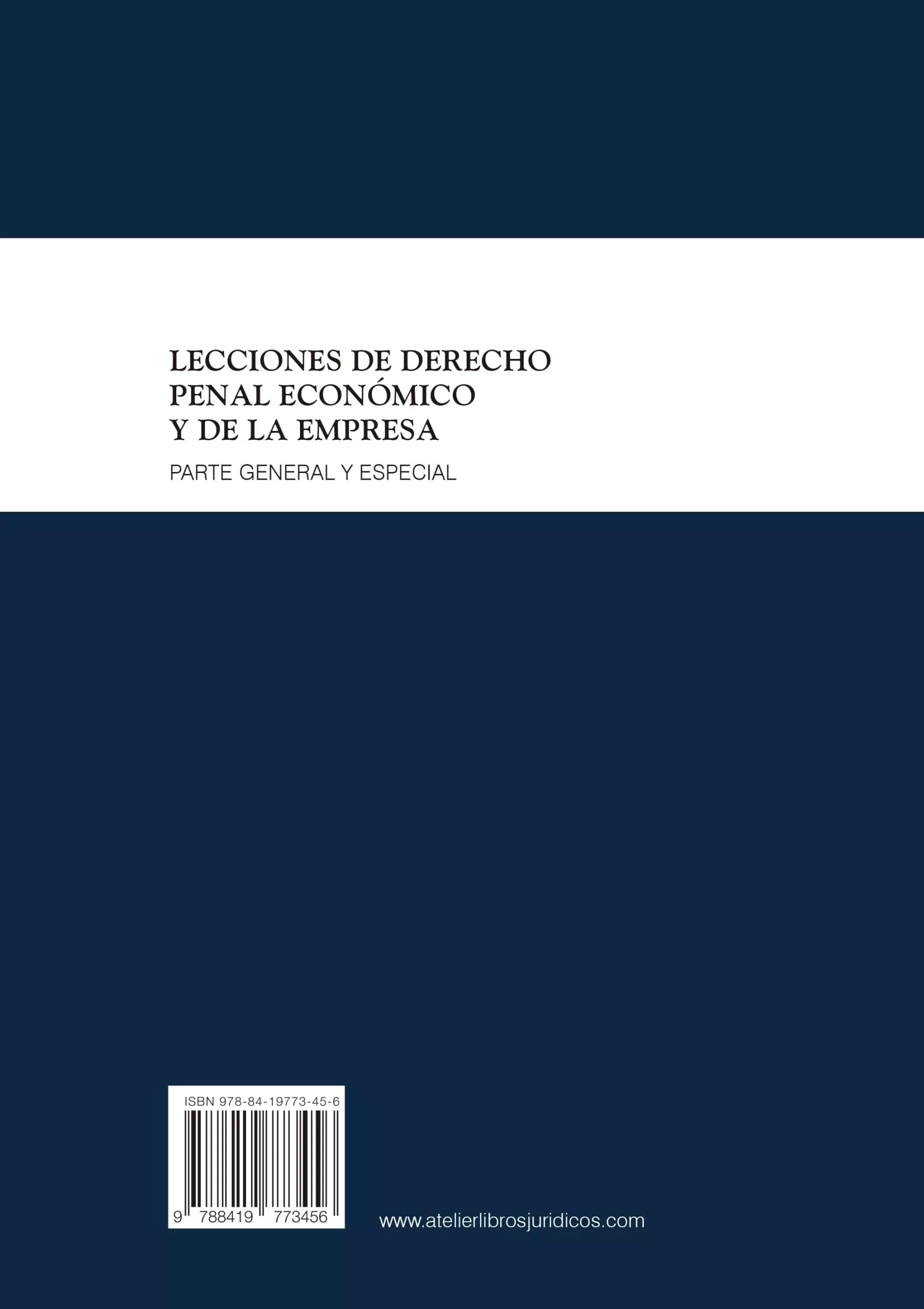 Lecciones de derecho penal económico y de la empresa. (MANUALES)