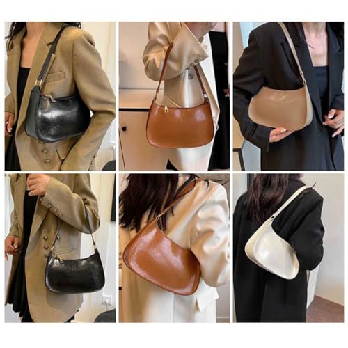 Trendy PU Leather Handbag for Women Casual Shoulder Bag Spacious Underarm Purse for Shopping and Evening Event2