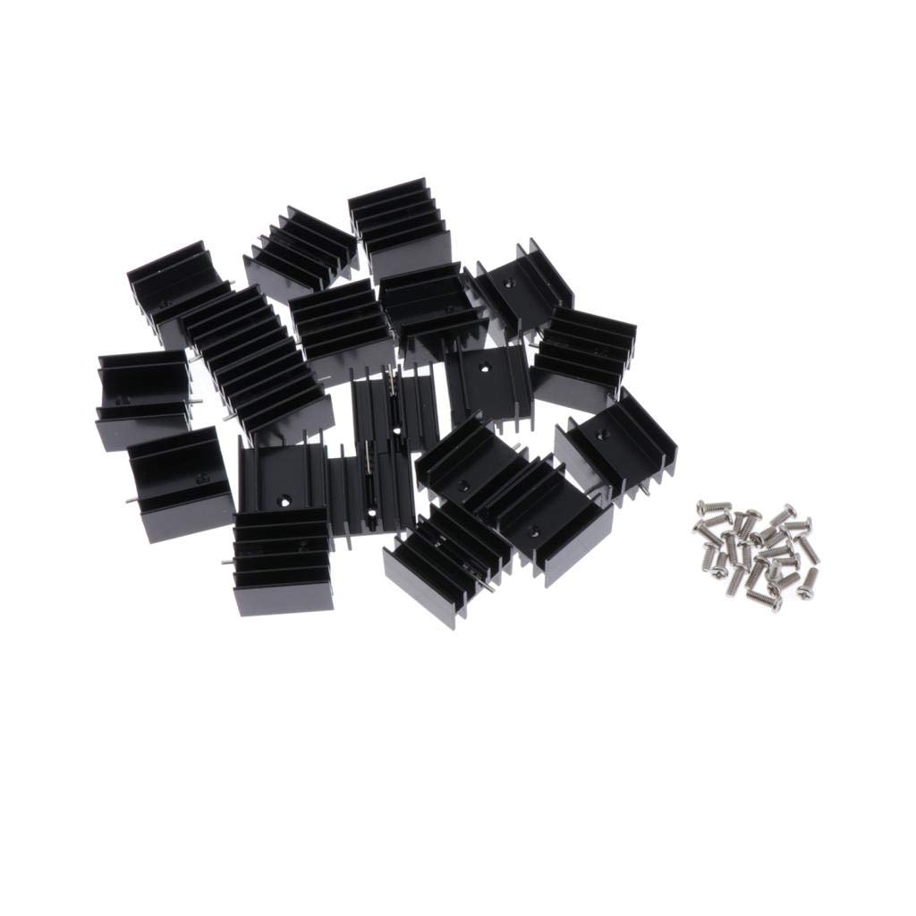 Desconocido Generic 20 Piezas de Radiador de Aluminio de 24 Mm X 25 Mm 16pcs Mm 7805 Radiador Radiador