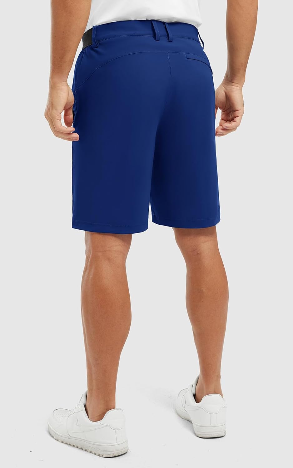 Rdruko Men's Golf Shorts Stretch Dry Fit 9" Lightweight Casual Dress Shorts with Zipper Pockets