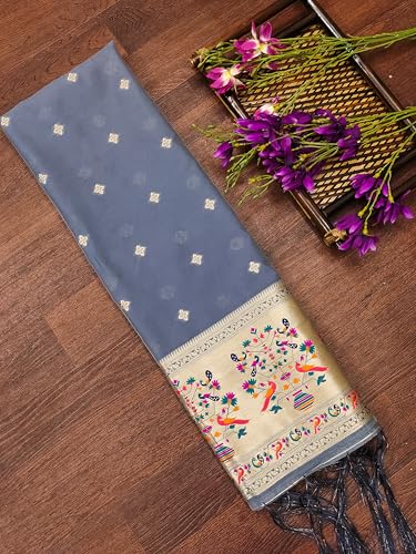 Image of DEVANGI Women's Banarasi Silk Unstitched Salwar Suit Dress Material With Dupatta