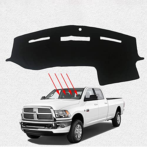 Great-luck Dashboard Cover Mat Custom Interior Accessories Dash Covers Reduces Glare Eliminates Cracking for Dodge RAM 1500 2500 3500(2011 2012 2013 2014 2015 2016)