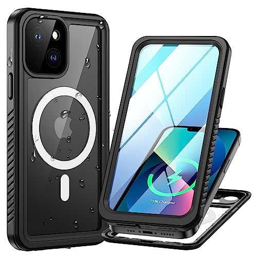 Coque iPhone 13 étanche et antichoc Lanhiem noire protection 360