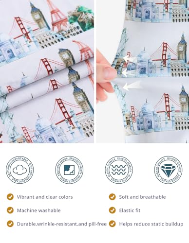 Image of Scrub Caps for Men and Women with Buttons, Classic Surgical Caps | Double-Sided Printed, Adjustable,Long Hours, Sweatbands, Fabric Help Reduce Static Buildup