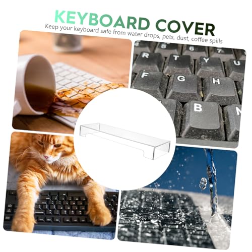 Protector de teclado acrílico resistente a líquidos para mantener tu mesa de oficina limpia 3