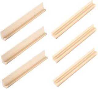 Totority 6 Pçs Suporte De Dominó Bandejas De Madeira Bandeja De Mesa Playset Acessórios Bandejas De Dominó DIY Prateleiras De Dominó DIY Prateleiras De Dominó Cartão De Jogo De Madeira