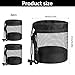 SULIKJHUI 3 PCS Golf Ball Bags with Drawstring, Golf Ball Pouch & Golfing Balls Storage Organizer, Nylon Mesh for Practice (Black, 5.51x6.69 in)