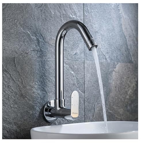 Image of CLINTON Kitchen Sink Cock with 360 Degree Swivel Spout | Kitchen Sink Tap | Kitchen Faucet | Tap for Kitchen Sink (Opal)