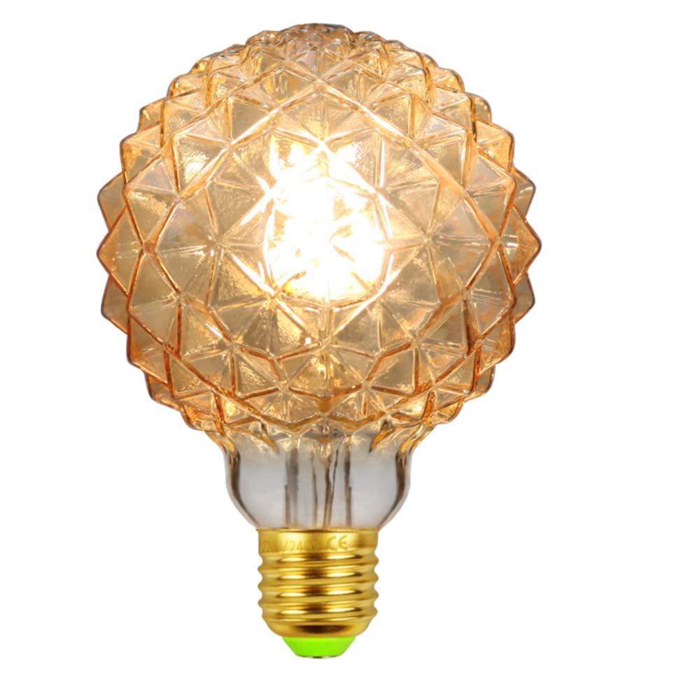 HULA Vintage Edison Light Bulb, 40W Edison Screw Bulb Dimmable Vintage Light Bulbs E27 Decorative Light Bulbs Warm (B)