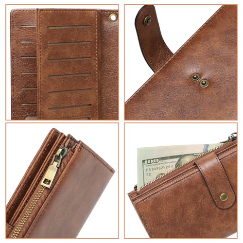 Image of GOIACII Women's Wristlet Wallet Brown
