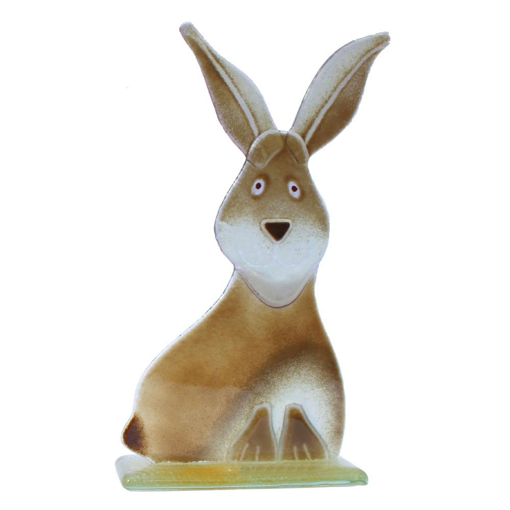 D&J Glassware D & J Glassware Jack The Hare Fused Glass Animal Ornament L 92449