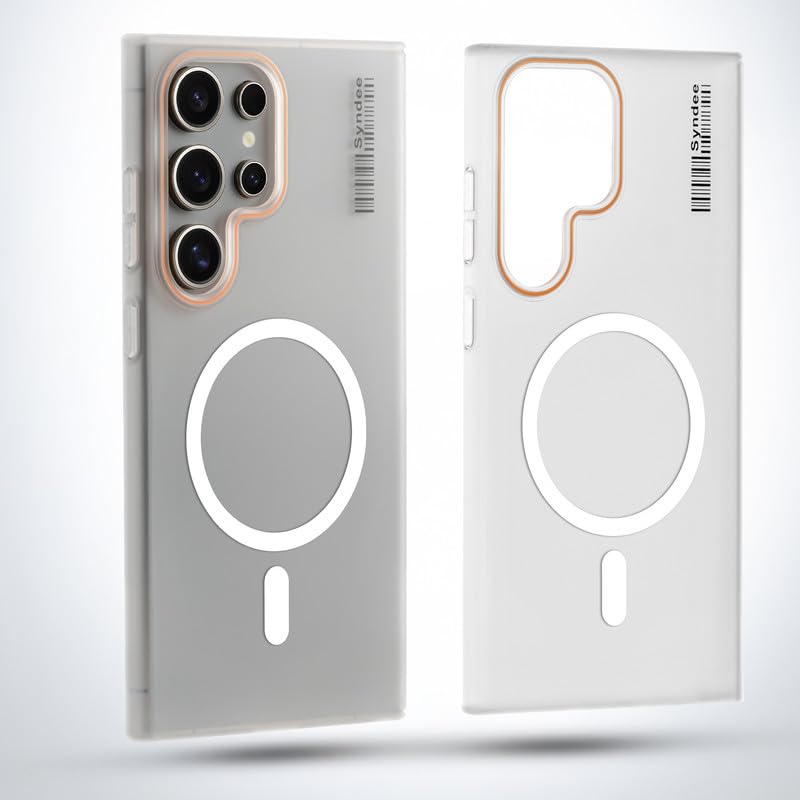 Image of Mr. Case Back Cover for Samsung S25 Ultra 5G Sleek Frosted Translucent Back with Wireless Charging Support | Anti-Scratch Shockproof Phone Case - White
