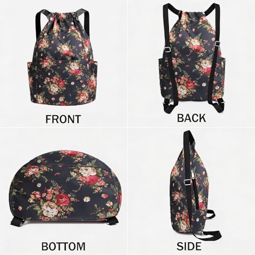 Image of MOCA Drawstring Gym Sports Backpack Lightweight Multipurpose Daypack Travel School College Daily Storage Carry Suitable Men Women Kids Adults Fitness Accessory