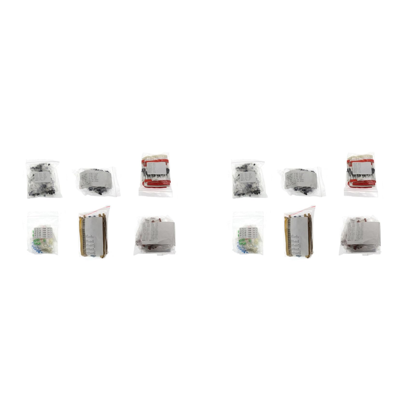 Jnchdghwa As Shown 2780Pcs 6 Kinds Of Components Package Resistor Package Electrolytic Capacitor Package Diodes Electrolytic Capacitor