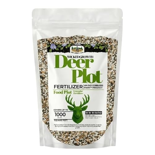 Old Cobblers Farm™ Wicked Growth Wildlife Deer Plot Fertilizer - Perfect Blend for Deer, Turkey & Game - Balanced NPK for Robust Growth (5 lbs - 10 lbs - 15 lbs - 20 lbs) (5 lbs)