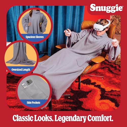 Image of Snuggie The Original Wearable Blanket With Sleeves & Pockets | Cozy Oversized Throw for Adult Men & Women | One Size, 71x54