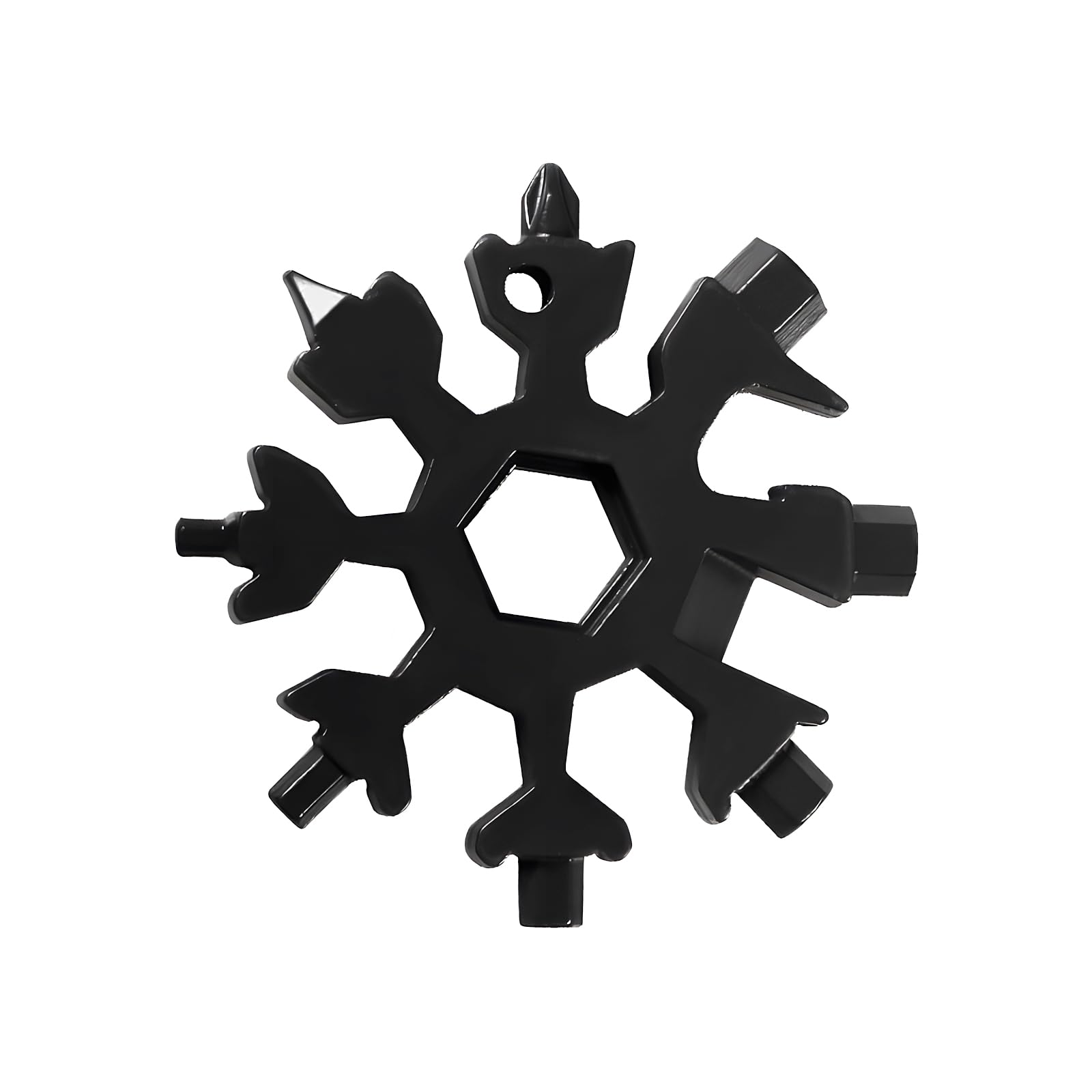 Kthzi Men's Black 18-In-1 Snowflake Multi-Tool For Valentine's, Birthday, Father's Day Gifts For Him, Dad, Gadgets & Unique Present Ideas(Black)