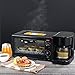 Máquina para hacer refrigerios 3 en 1 Retro 3 en 1 Estación de desayuno eléctrica de tamaño familiar, Cafetera, Plancha, Horno tostador Máquina de desayuno multifunción Cafetera Tostadora Horno Planch
