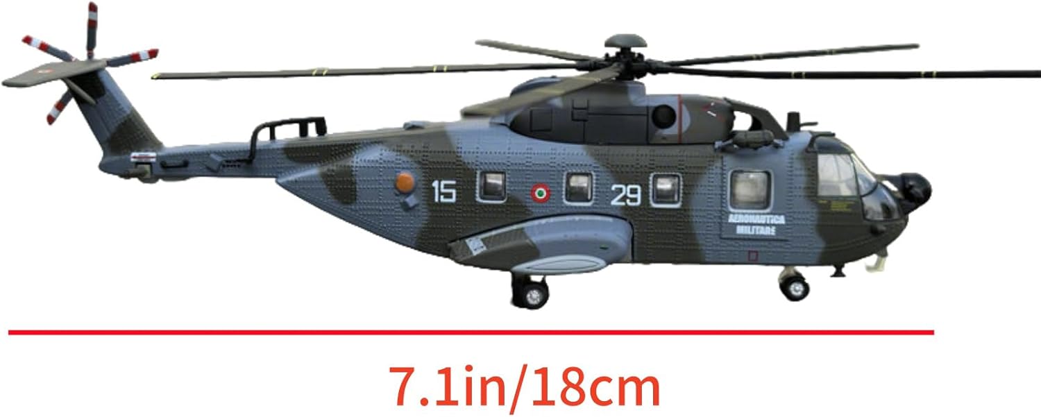 1:100 Italian Air Force Sikorsky HH-3F Pelican Helicopter Model Simulation Aviation Aircraft Model for Collection and Gift US