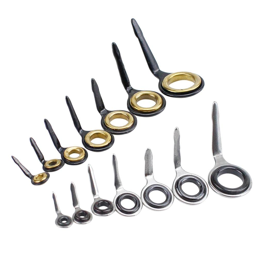 CLUB BOLLYWOOD®14 Piece Single Leg Fishing Rod Ring Eye Guide Set Rod Repair Building Tools|Sporting Goods | Fishing | Rods |14 Pieces Fishing Rod Ring Guide-image-7