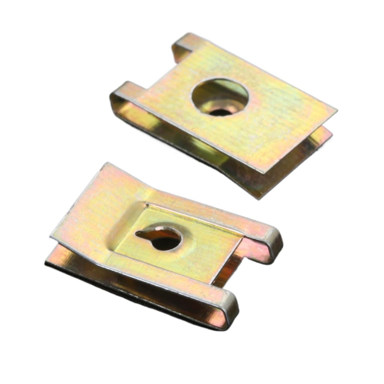 GLBMLMTHZP 20Pcs Car Fastener Clip Screw Base U Type J98 Nut Mounting Clips Automobile Engine Fender Bumper Guard Plate Clamp 3mm