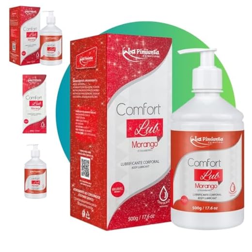 Lubrificante Íntimo Base e Solúvel em Água Comfort Lub Chiclete 500g