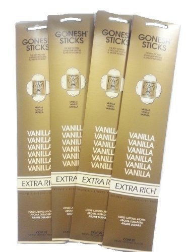 Gonesh-Incense-Sticks-Vanilla-lot-of-4 Gonesh Incense Sticks Vanilla lot of 4