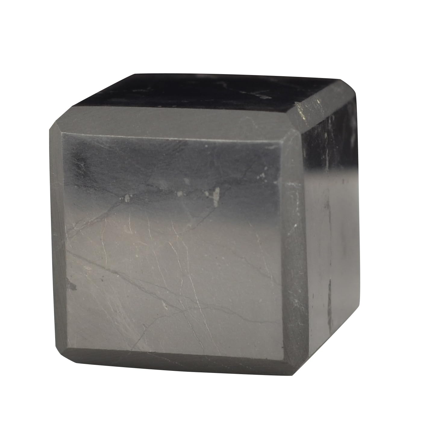 Shungite World Authentic Shungite Cube Polished 30 mm / 1.18" Chakra Energy Natural Healing Crystal Real Black Cube Home Office Protection Desk Decor