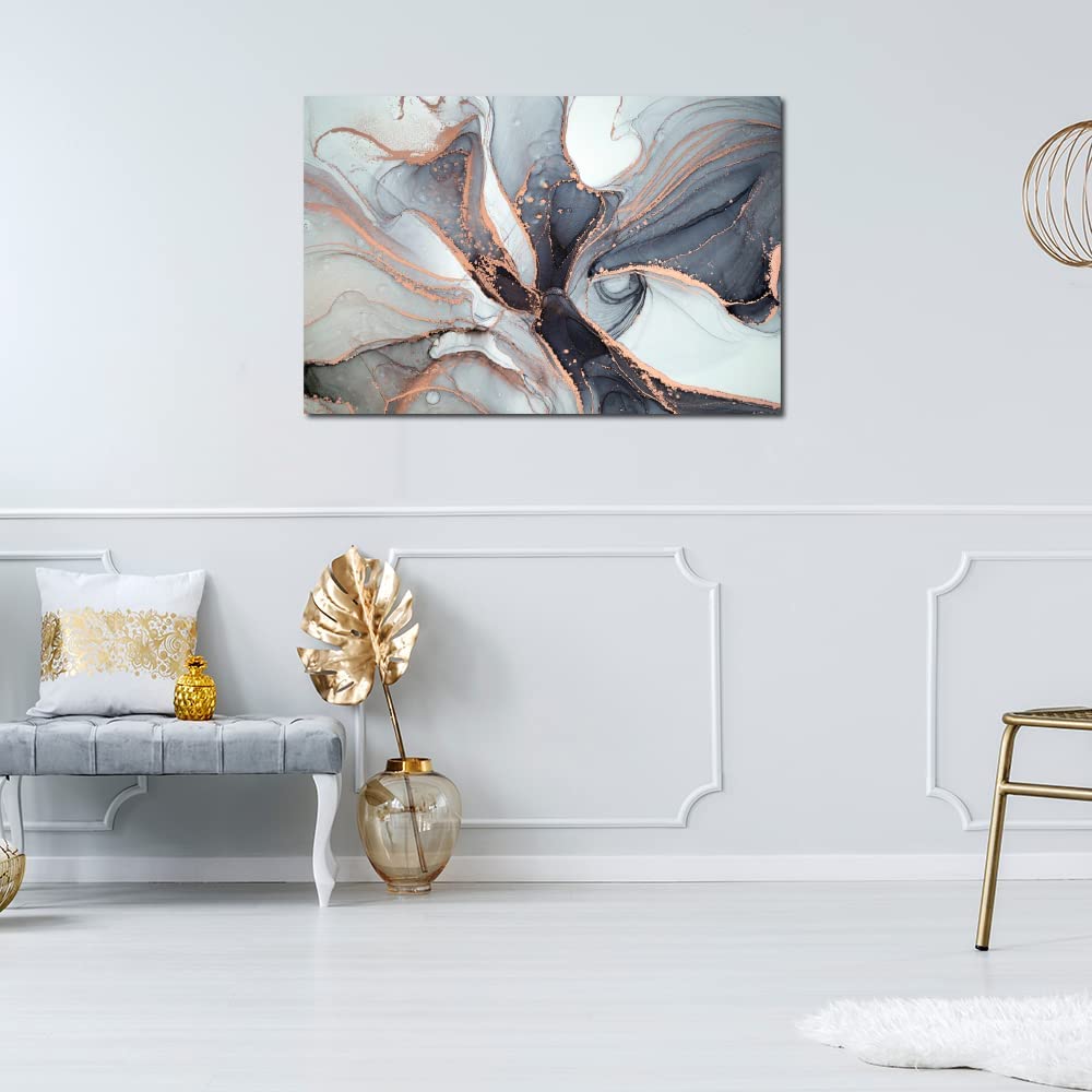 Golden Texture Painting Silver Painting Abstract Art Modern Decoration for Offices, Pictures for Business, Consultments, Bars, Canvas Living Rooms with Textured Finish Cotton Fabric Ready to Hang (120 x 80)