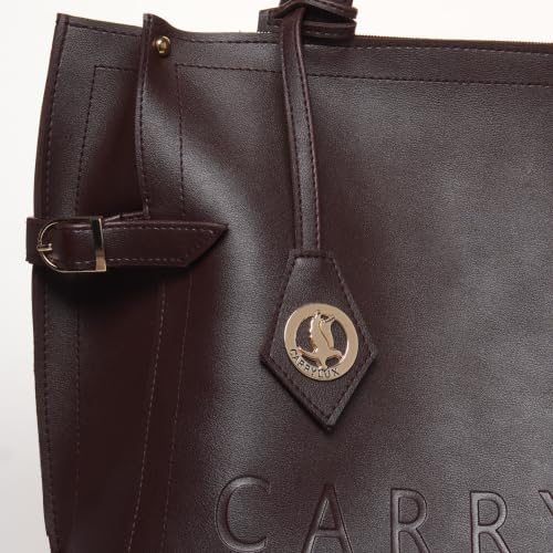 Image of Carrylux Women's Soft PU Tote Bag | Large Single Compartment Shoulder Handbag with Adjustable Strap | Office, College & Casual