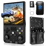 R36 Max Retro Handheld Game Console, Video Game Console with 64G Built-in 18000+ Games, 4000mAh Rechargeable, Support 30+ Simulators, Linux System, 4.0 Inch IPS Screen Portable Pocket Arcade, Black