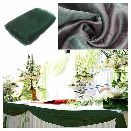 SHTGOI Organza Fabric as Decorative Fabric, Tulle Fabric, Sold by the Metre, Table Runner, Chair Sashes, Wedding Arch