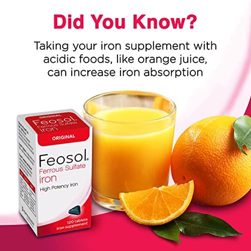 Feosol 20346017097126 Original Iron Supplement Tablets, Non-Heme, 325Mg Ferrous Sulfate (65Mg Elemental Iron) Per Iron Pill thumb #4
