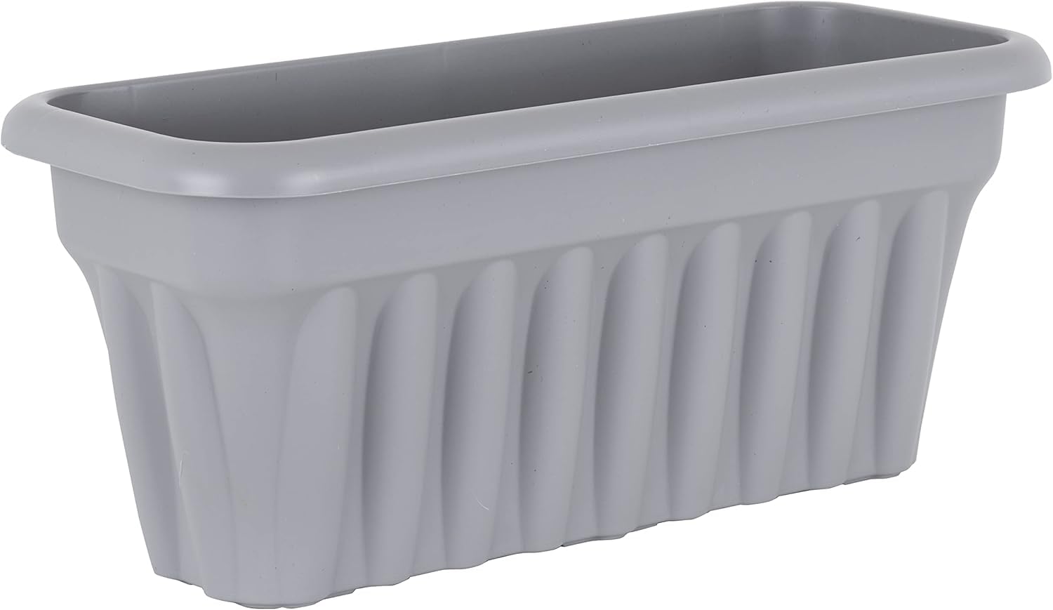 Muddy Hands 60cm Extra Long Grey Trough Plant Pot Large Plastic Planter Outdoor Garden Vegetable Herb Flower Box