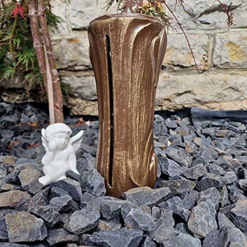 eberin · Grabvase · Metallguss Messing brüniert · Friedhof Vase ·...