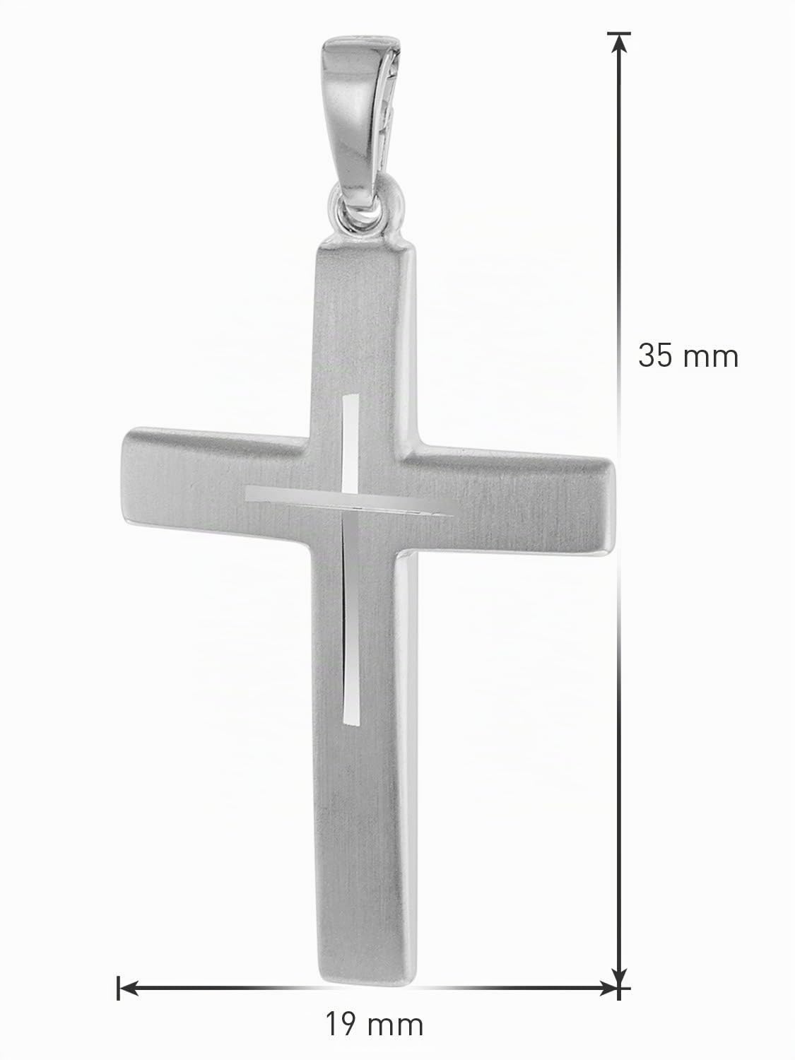 trendor Silber Kreuz mit Kette für Herren 60705