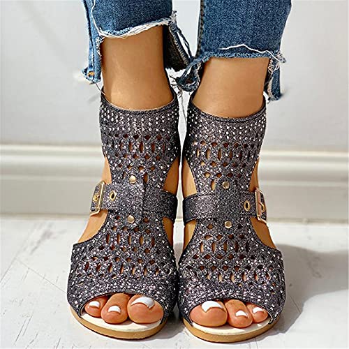 DevileLover Sandalias Planas Mujer, Estilo Bohemia Zapatos Cover